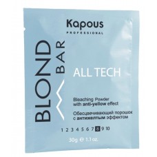 Kapous Обесцвечивающая пудра с антижелтым эффектом,, Blond Bar" 30 гр